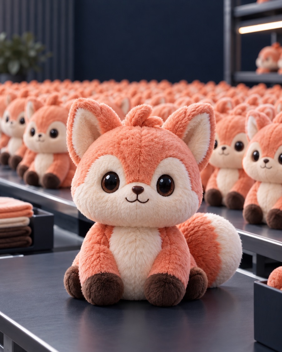 Plush toys in production