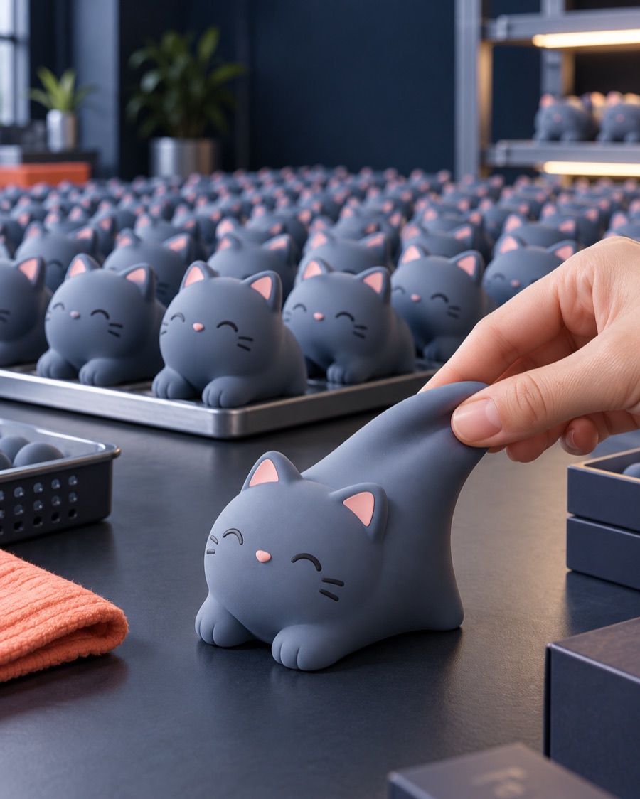 Silicone products in production